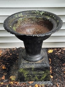 Antique Victorian Cast Iron Urn