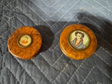 2 French Wooden Trinket or Jewelry Boxes