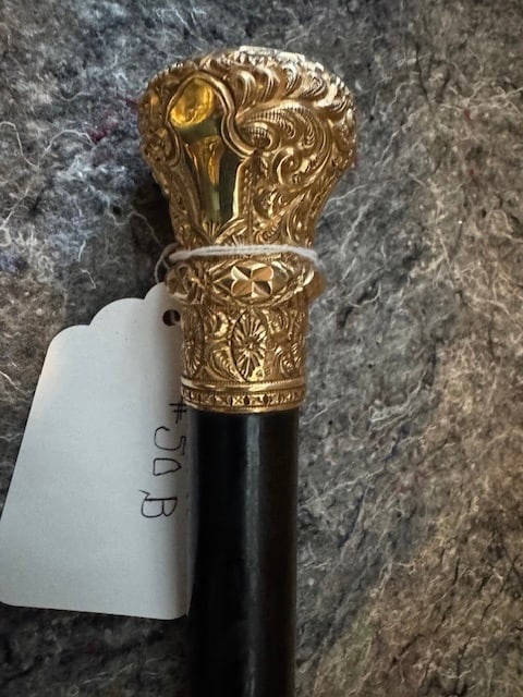 Excellent Gold Knob Walking Stick (1 of 2)