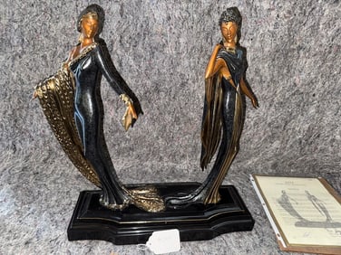 An Excellent Erte' Statue "Duetto"