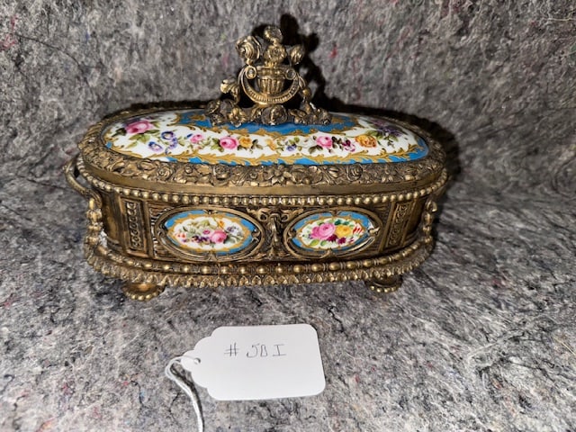 An Excellent Bronze Framed Jewelry Casket (1 of 5)