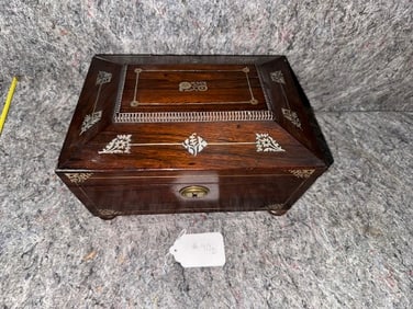 Antique Mahogany Jewelry Box