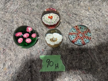 4 Murano Paperweights