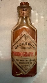Unusual Original Brunswick Oil Bottle