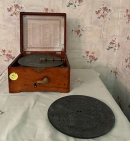 Polyphon Hand Crank Disc Music Box