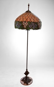Stained and Leaded Glass Floor Lamp