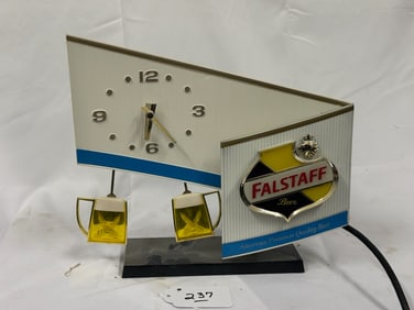 Falstaff Beer Advertisement and Clock