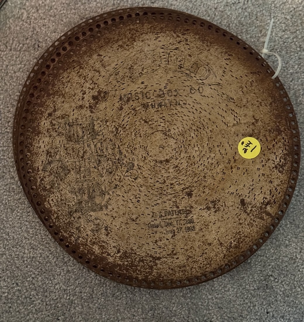 Regina Music Box Discs: 10 discs in each lot. 15-1/2"