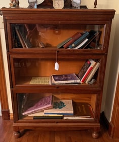 Antique 3 section stack bookcase