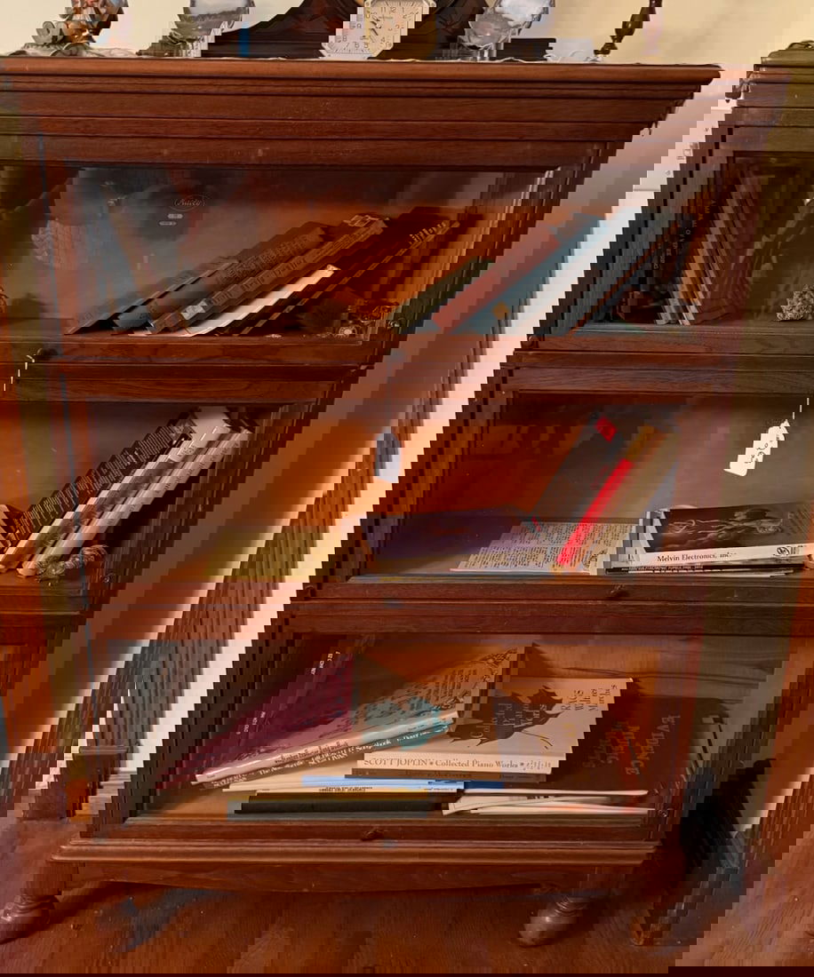 Antique 3 section stack bookcase (1 of 1)