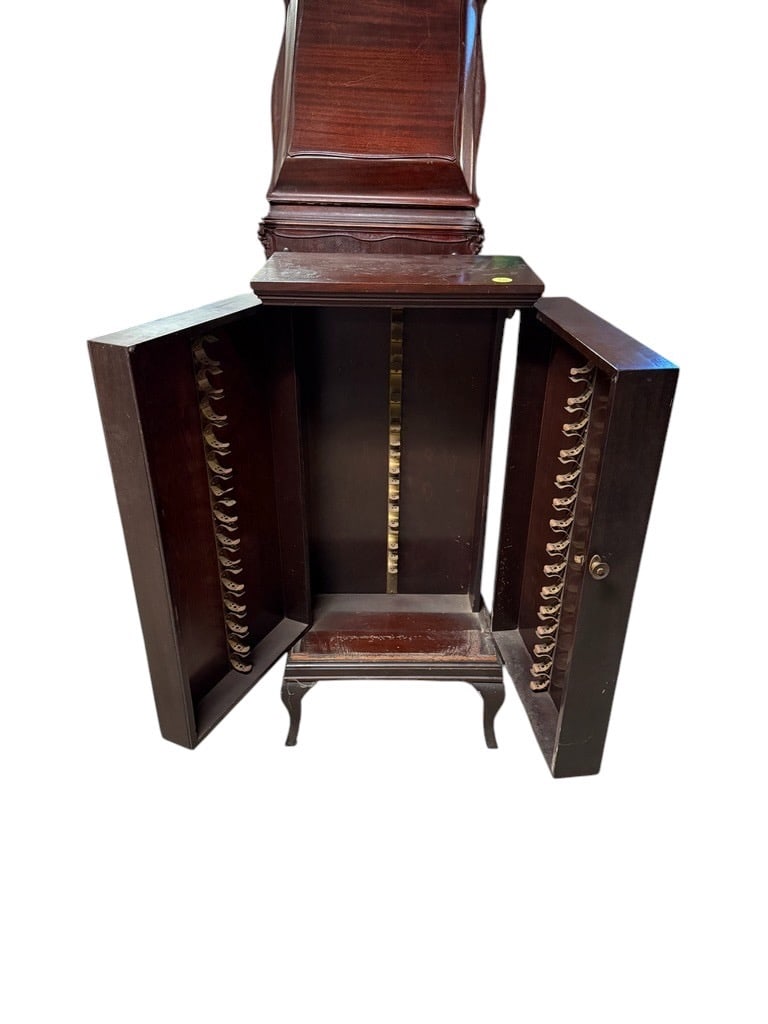 Piano Roll Cabinet: Swing out door with clips for rolls. ‘This Lot must be picked up in Fordland, MO on September 28 & 29’