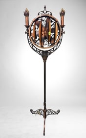 Antique Funeral Parlor Fan and Lights