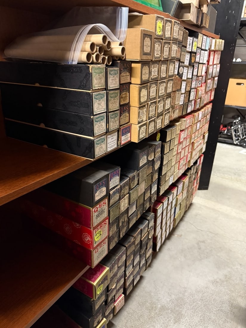 Large group of Player Piano Rolls: Over 250 total. ‘This Lot must be picked up in Fordland, MO on September 28 & 29’