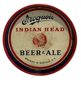 Iroquois Indian Head Beer & Ale Beer Tray Buffalo, N.Y.