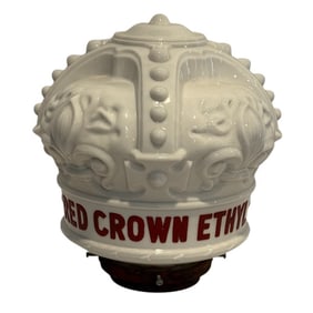 Red Crown Ethyl Gas Pump Globe