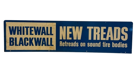 Whitewall/Blackwall New Treads Sign DST