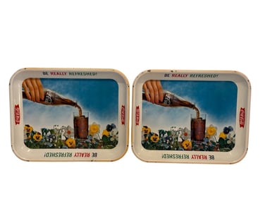 (2) Coca-Cola Advertising Trays