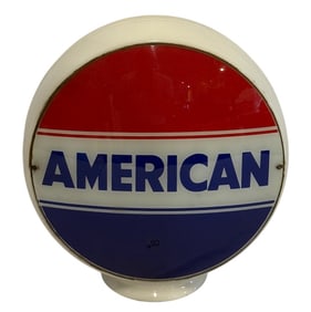American Gas Pump Globe on Glass Body