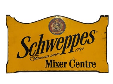Schweppes Carboard Advertising Sign