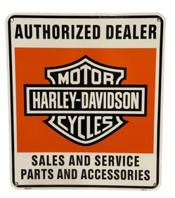 Harley Davidson Sales and Service Metal Sign