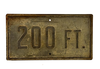 Embossed 200 FT. RR  Metal Embossed