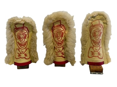 (3) Vintage Carnival Amusement Knock Down Dolls