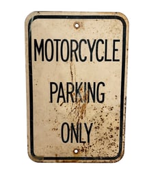 Motorcycle Parking only Metal Sign