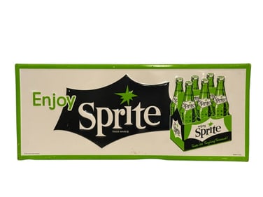 Sprite Metal Single Sided "Enjoy Sprite" Advertising Sign