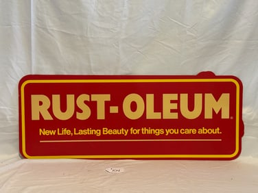 Rustoleum Paint Advertising Plastic Sign