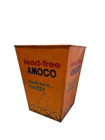 Amoco Island Service Metal Trash Can
