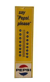 Original 1969 Pepsi Cola Thermometer N.O.S. Stout Sign Co .