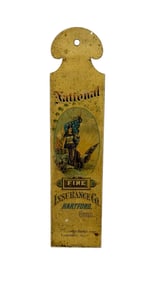 Original c1887 National Fire Insurance Co. Hartford, Conn. Tin Sign