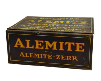 1920's Alemite - Zerk Fittings Advertising Dealer Display Cabinet