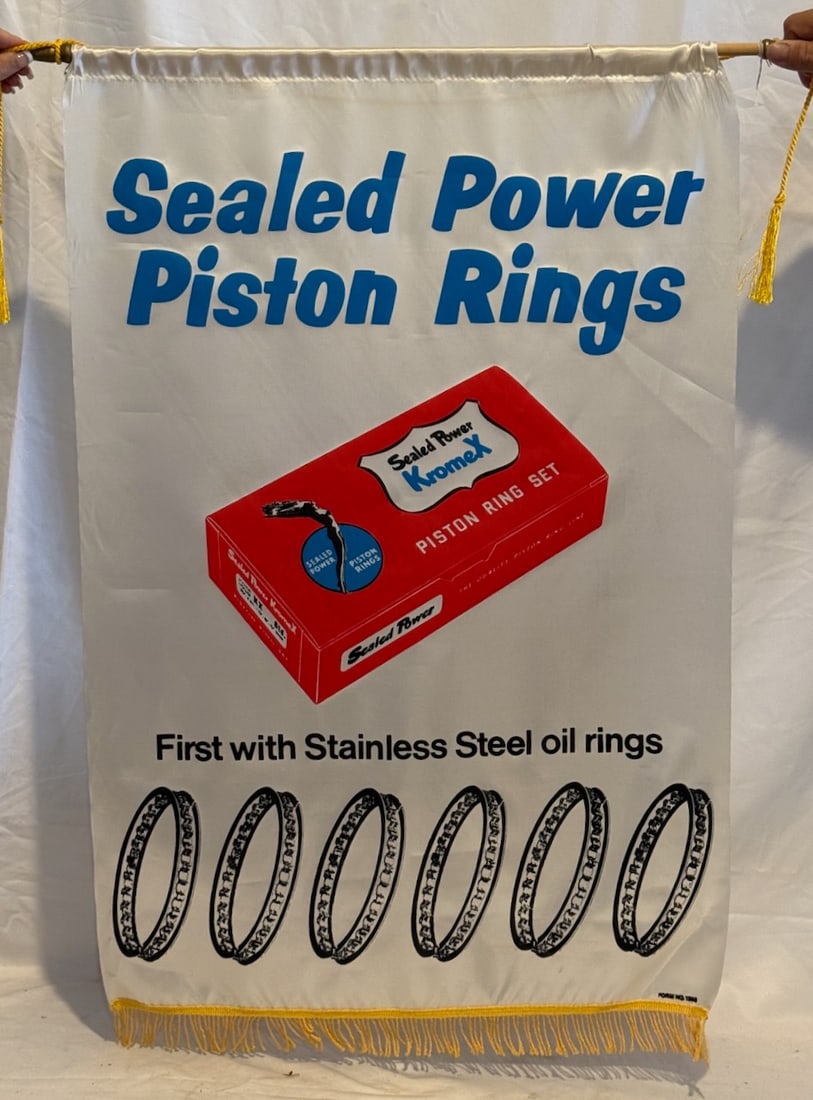 Sealed Power Piston Rings Cloth Advertising Banner (1 of 2)