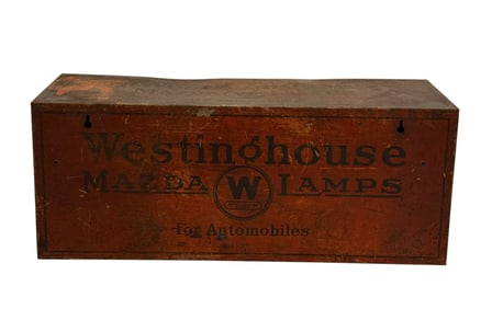 1920's Mazda Lamps - Westinghouse Lamps Dealer Display Cabinet