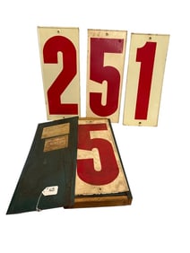 Gas Station Metal Porcelain Numbers Set