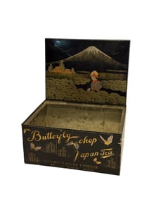 Butterfly Chop Japan Tea Tin Worden Grocer G.R. MI