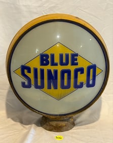 Blue Sunoco Complete Glass Pump Globe