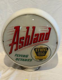 Ashland Flying Octanes Ethyl Complete Gas Pump Globe
