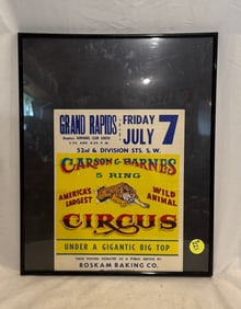 Grand Rapids, MI Carson & Barnes Circus Poster