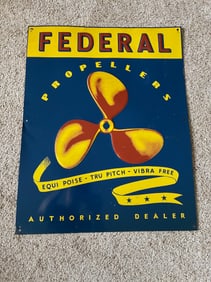 Federal Propeller Metal Authorized Dealer Sign