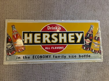 1940's Hershey Soda SST Metal Sign
