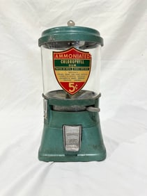 1940s Ammoniated Chlorophyll Gum 5 cent Coin-op machine