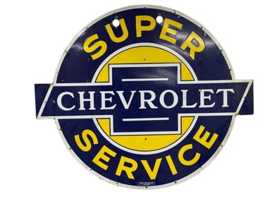 Super Chevrolet Porcelain Neon Panel Sign