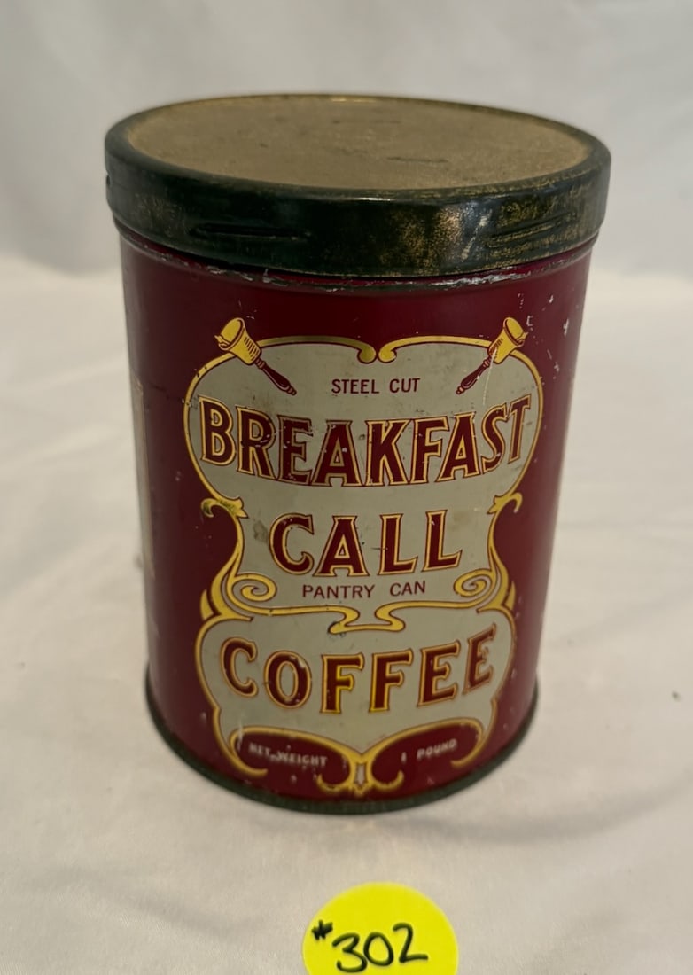 Vintage Breakfast Call 1lb Coffee Tin (1 of 5)