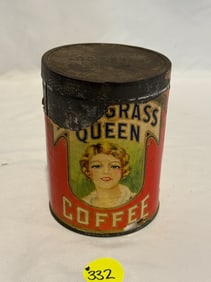 Blue Grass Queen Coffee Tin