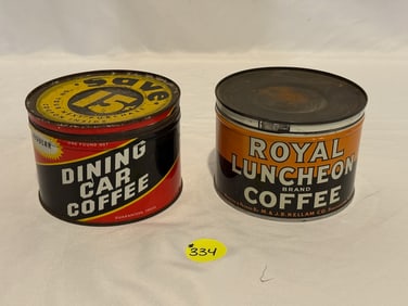 Dining Car and Royal Luncheon Coffee Tins