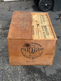 Paragon Parlor Matches 1 Gross(12 Dozen) in Original Shipping Crate