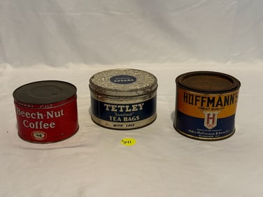 (3) Coffee and Tea Tins