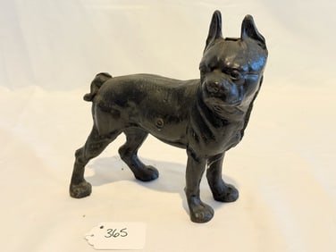 Cast Iron Boxer Dog Door Stop